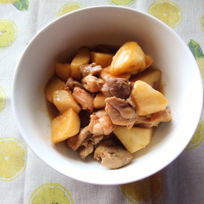 ねばりっこ(長いも)と鶏もも肉の煮っころがし